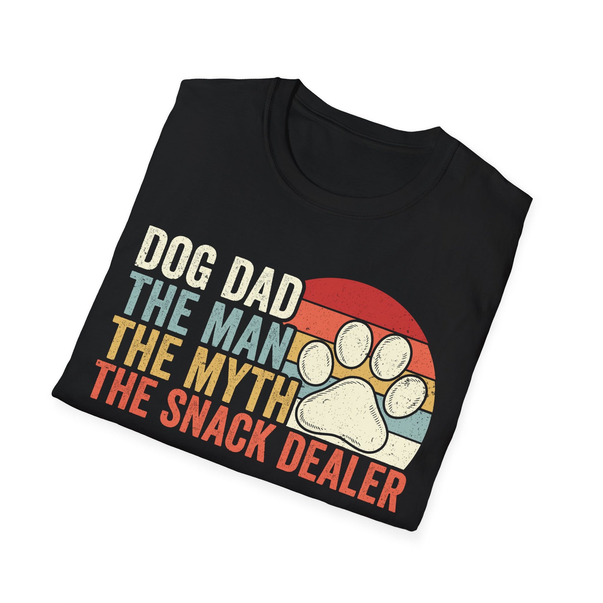 Hundepapa T-Shirt schwarz mit Spruch „Dog Dad – The Man, The Myth, The Snack Dealer“

Lustiges Dog Dad Shirt für Hundebesitzer
