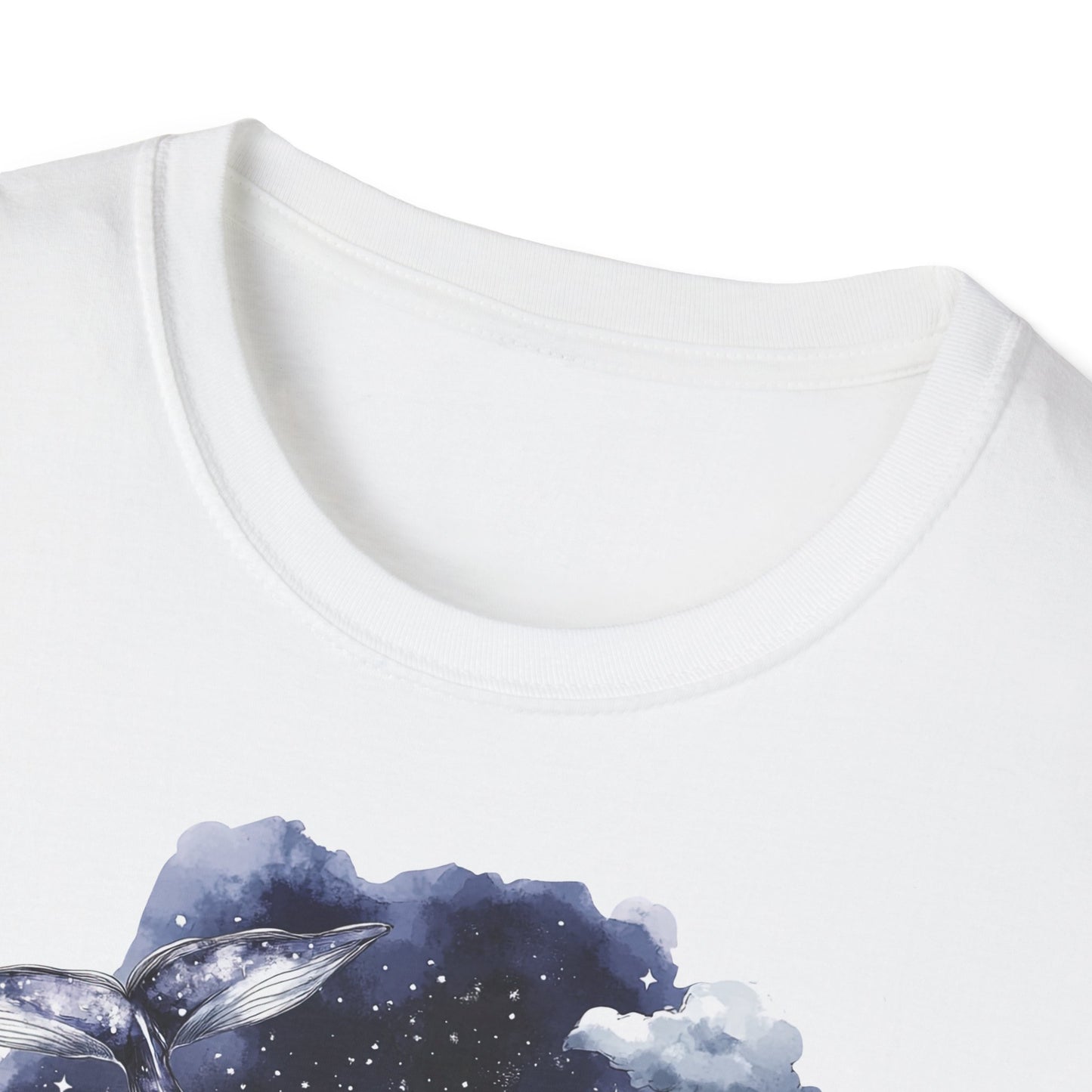 DONNA Nr. 17 // Whimsical Cloud and Bird Unisex Softstyle T-Shirt, Nature Tee, Gift for Dreamers, Casual Wear, Eco-Friendly Fashion, Unique Graphic Shirt