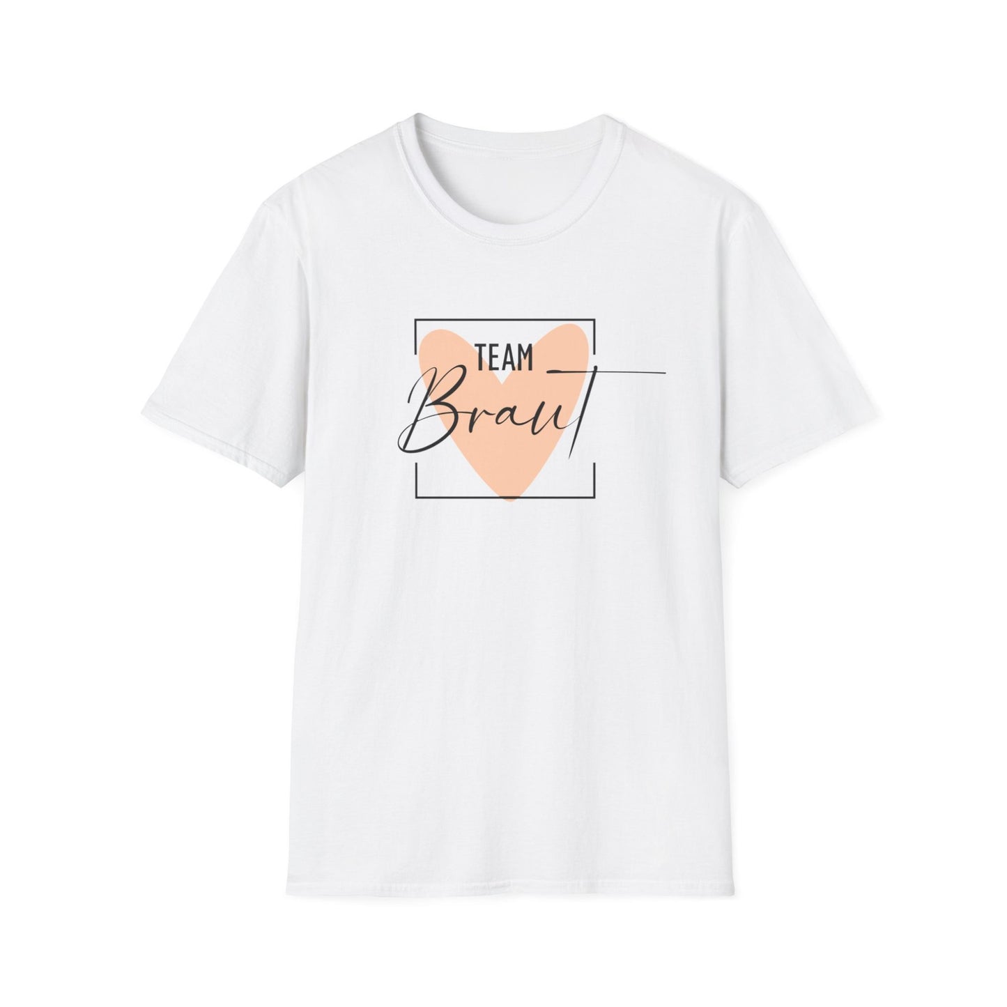 JGA Shirt Set für Frauen in Weiß mit dezentem Herz-Design – für Team Braut im minimalistischen, eleganten Stil


