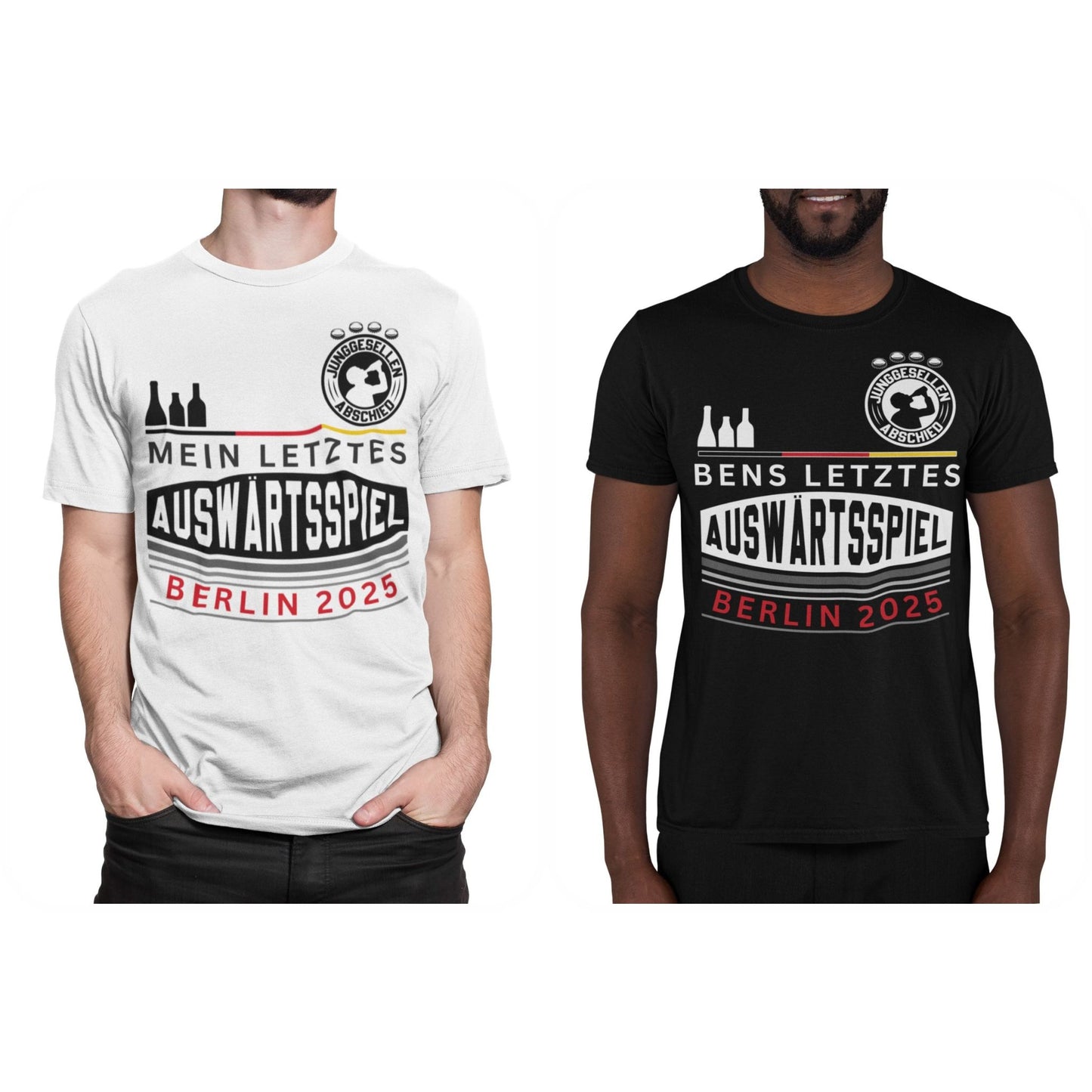 JGA Shirt Männer – Letztes Auswärtsspiel im Fußball-Trikot Look