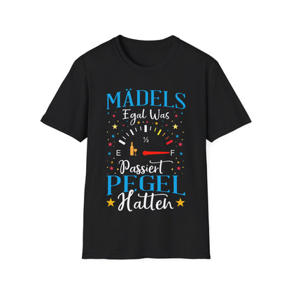 Mädels T-Shirt, Partyshirt Frauen, Gruppenshirt JGA, Malle Shirt Damen, Festival Outfit, Pegel Spruchshirt, Junggesellinnenabschied Shirt, Urlaubsshirt lustig