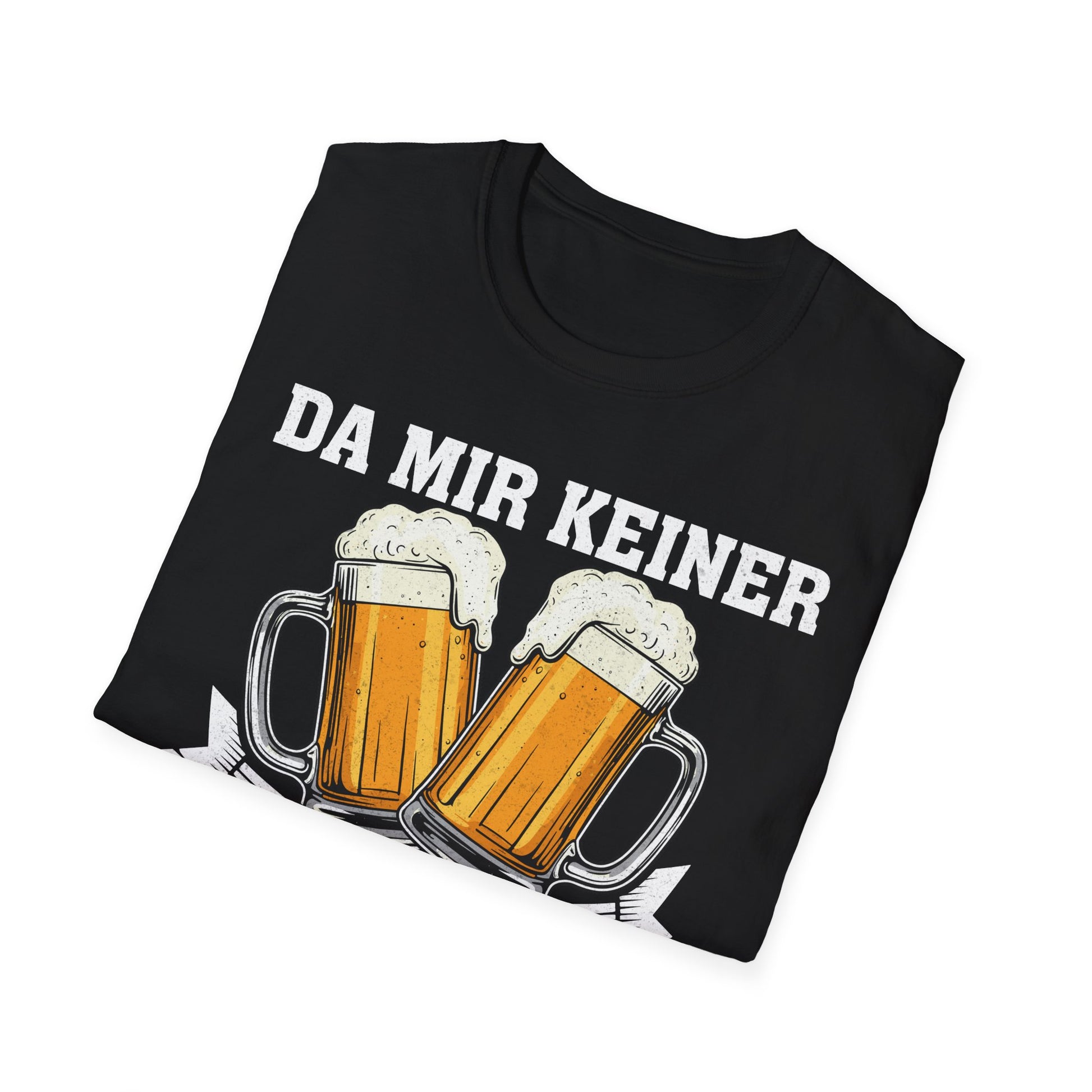 Aufdruck Qualität ist gut zu sehen - gefaltenes Shirt