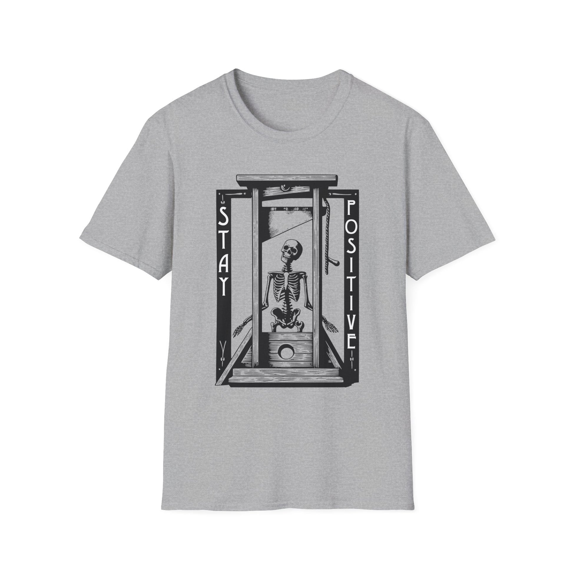Stay Positive Shirt – Schwarzer Humor mit Skelett. Sarkastisch & stylisch ✓ Für Fans von Dark Humor