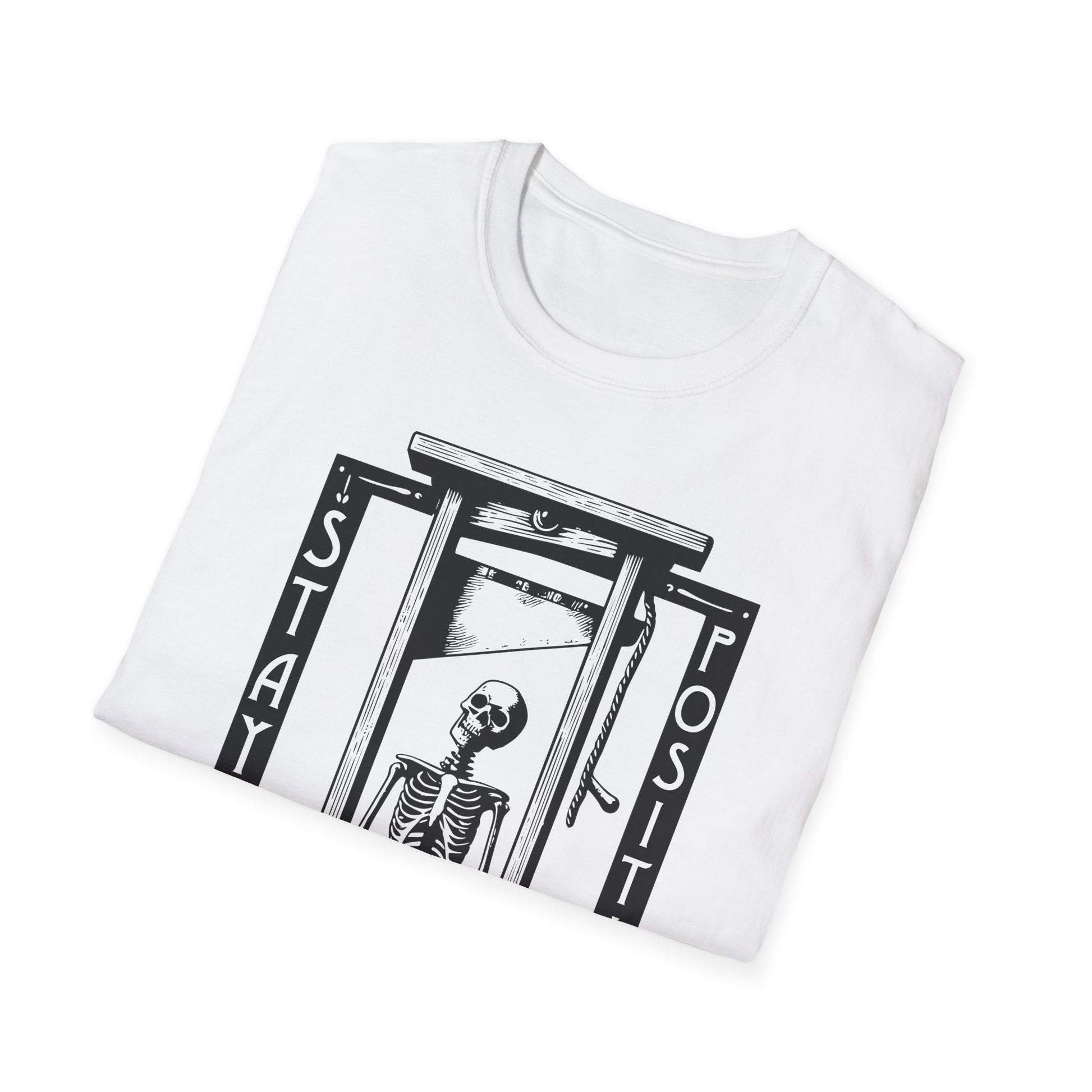 Stay Positive Shirt – Schwarzer Humor mit Skelett. Sarkastisch & stylisch ✓ Für Fans von Dark Humor