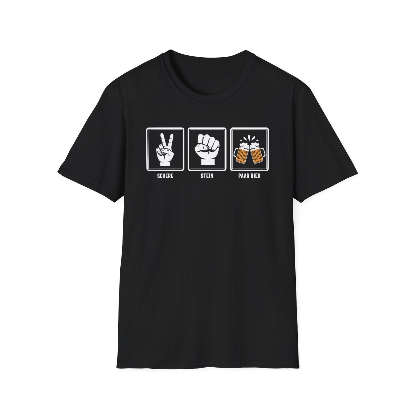 Bier T-Shirt Herren – Lustiges Schere Stein Bier Design für Party & Freizeit