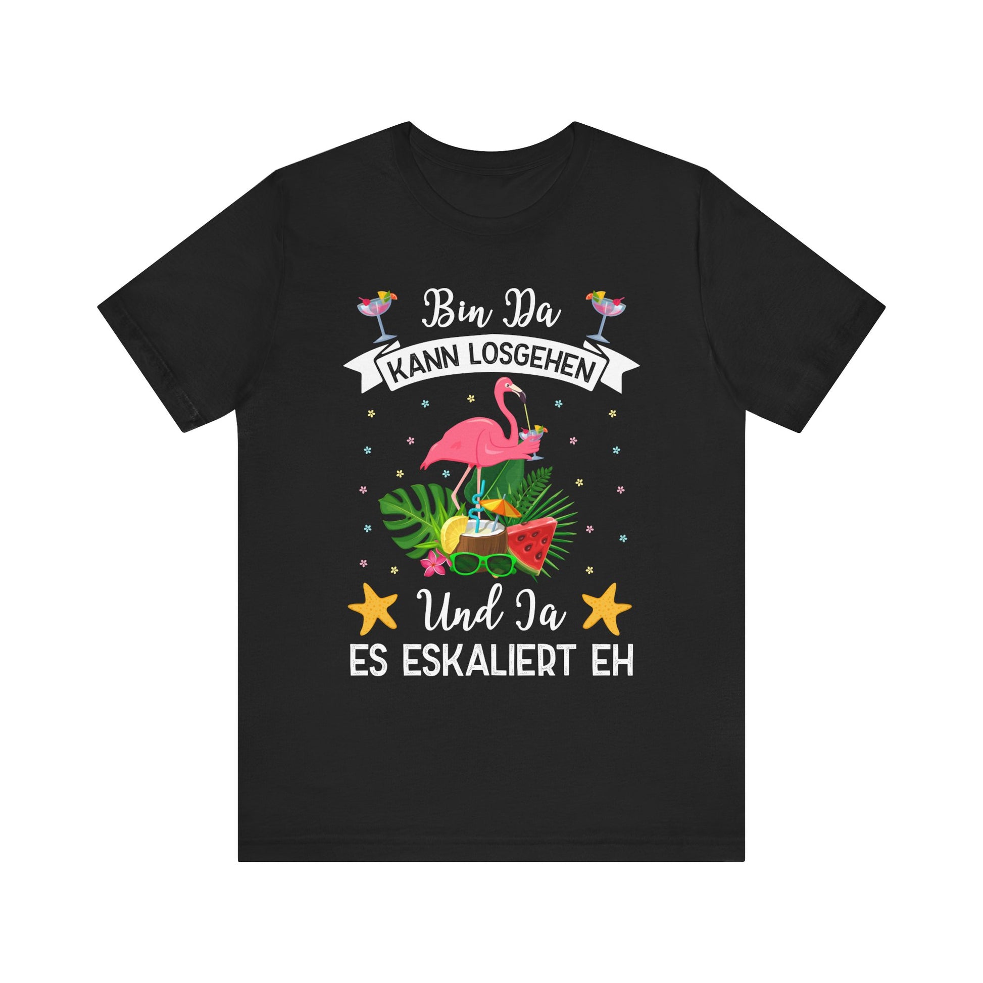 schwarzes Tshirt mit Design Aufdruck