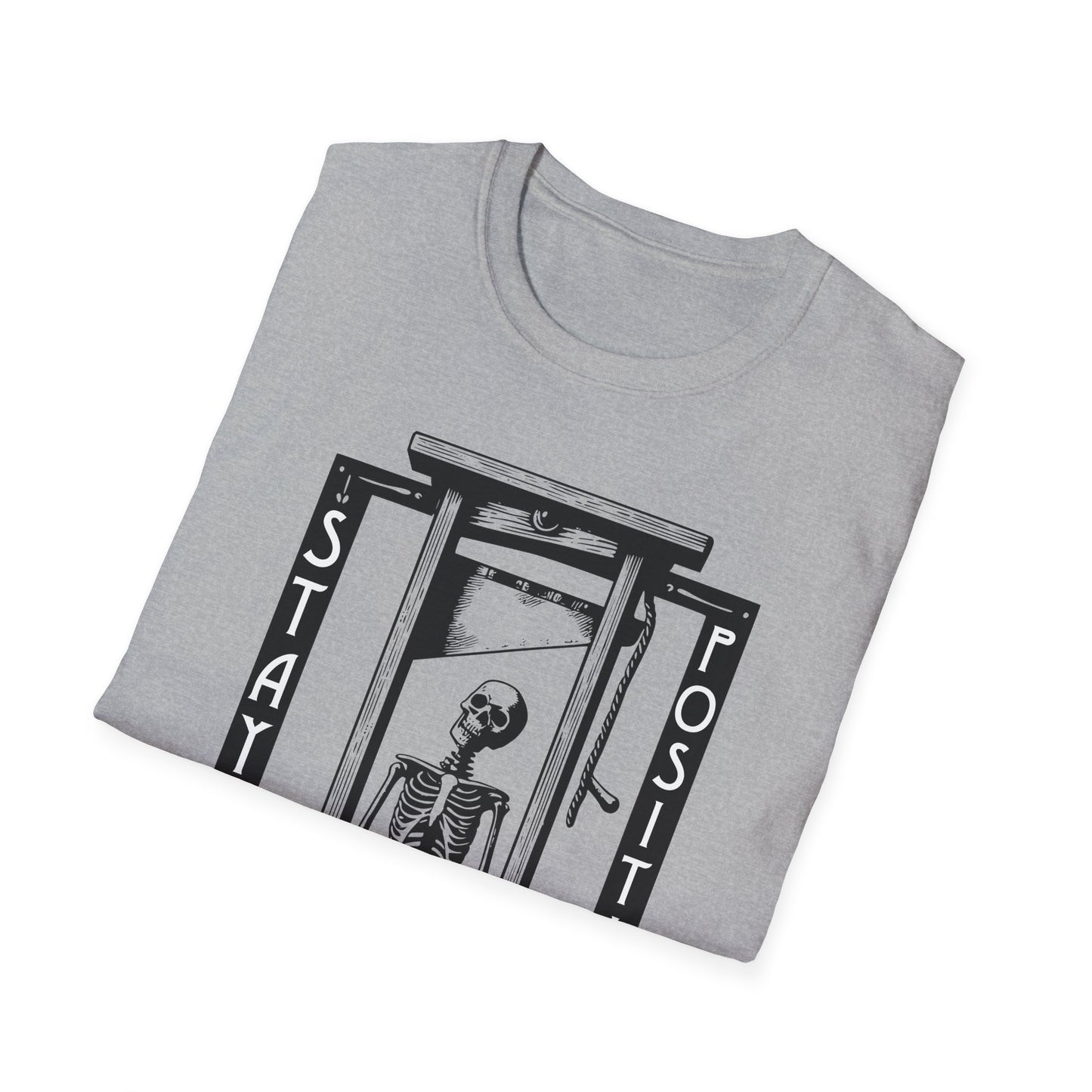 Stay Positive Shirt – Schwarzer Humor mit Skelett. Sarkastisch & stylisch ✓ Für Fans von Dark Humor