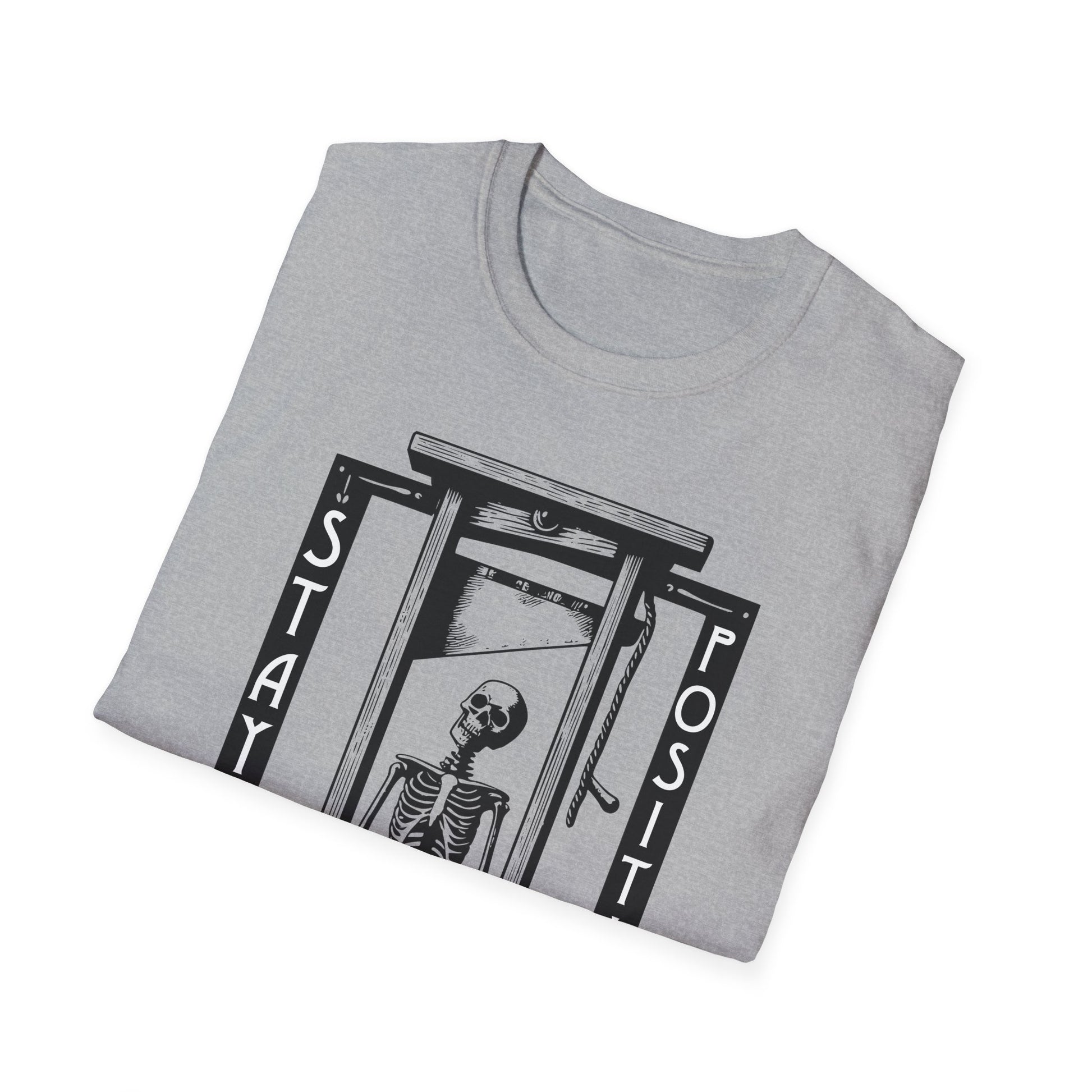 Stay Positive Shirt – Schwarzer Humor mit Skelett. Sarkastisch & stylisch ✓ Für Fans von Dark Humor