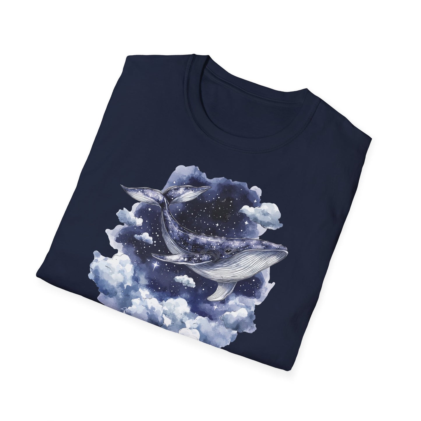 DONNA Nr. 17 // Whimsical Cloud and Bird Unisex Softstyle T-Shirt, Nature Tee, Gift for Dreamers, Casual Wear, Eco-Friendly Fashion, Unique Graphic Shirt