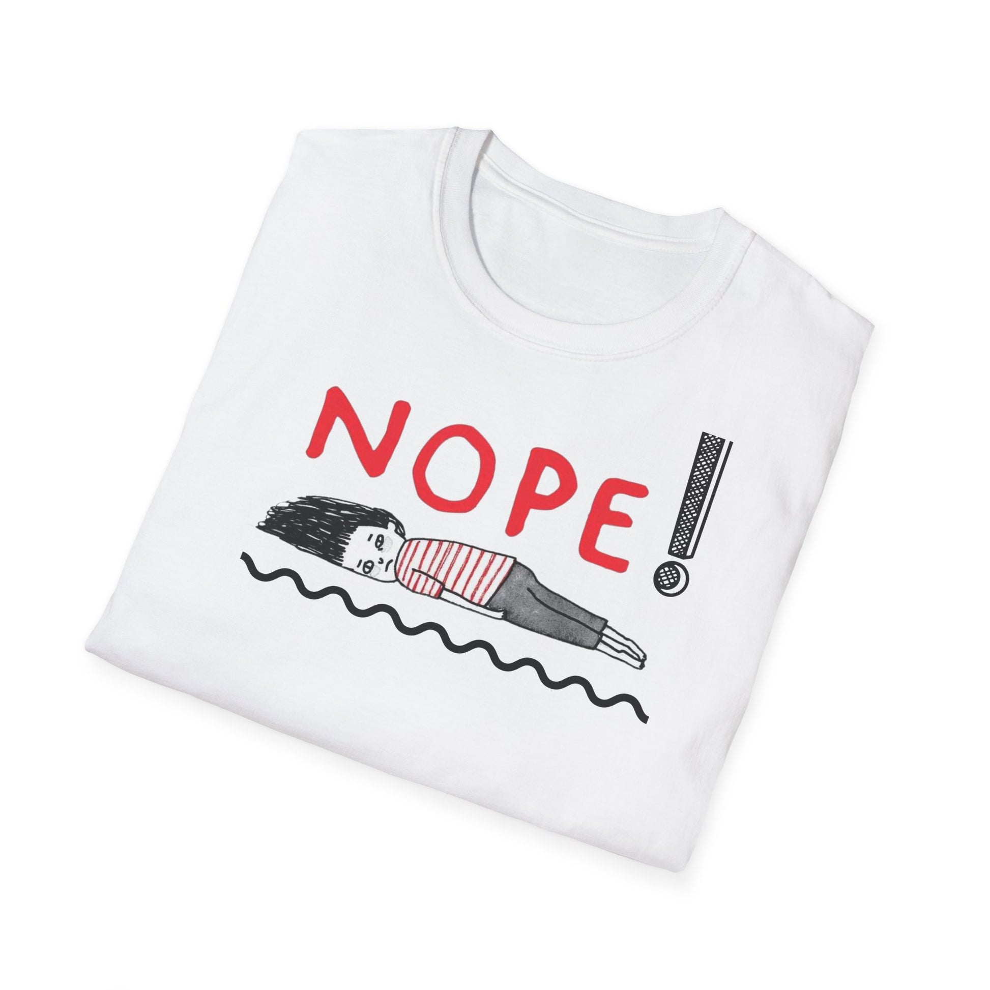 NOPE T-Shirt – weißes Statement Shirt für Damen

Lustiges NOPE Shirt in Grau – Unisex Statement Outfit