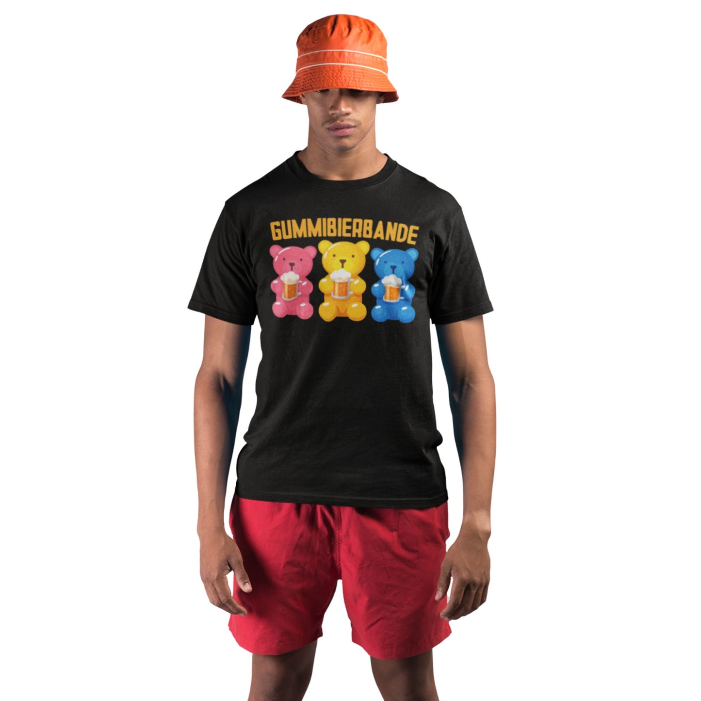 T-Shirt „Gummibierbande“ – Lustiges Partyshirt für Unisex | Wortwitz & Bier-Motiv für Ballermann, Hausparty & Kneipe