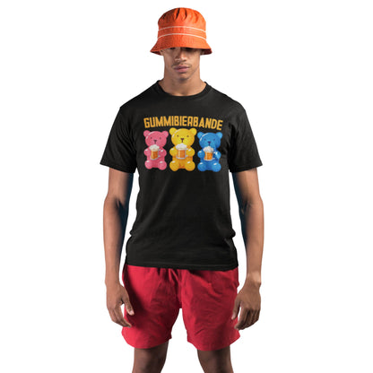 T-Shirt „Gummibierbande“ – Lustiges Partyshirt für Unisex | Wortwitz & Bier-Motiv für Ballermann, Hausparty & Kneipe