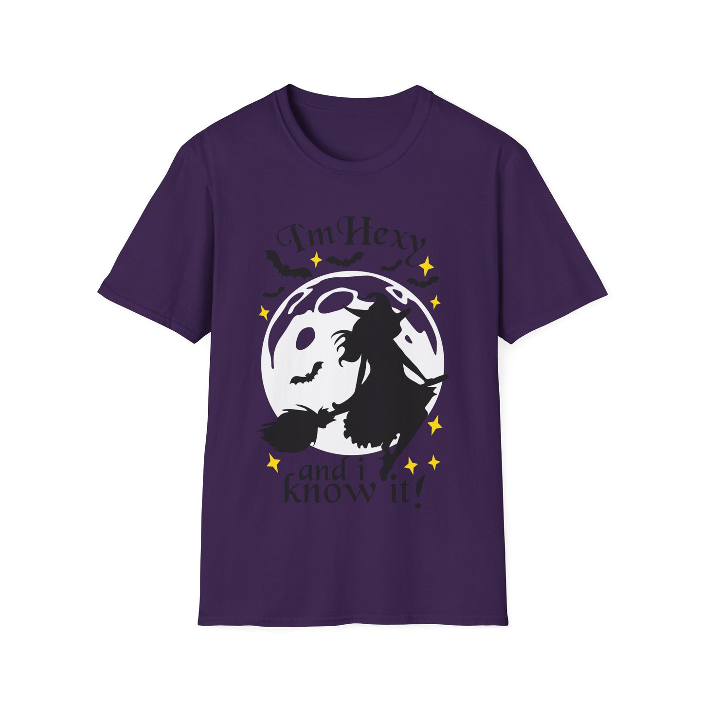 tshirt 'i'm hexy and i know it' doppeldeutig wortwitz basierend auf 'i'm sexy and i know it' hexe mystisch auf besen