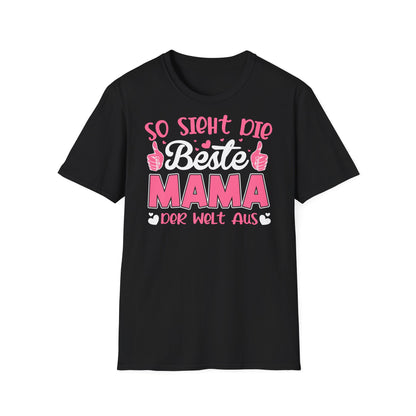T-Shirt für Mama – Beste der Welt mit Herzprint. Zeig deiner Mama, wie besonders sie ist.