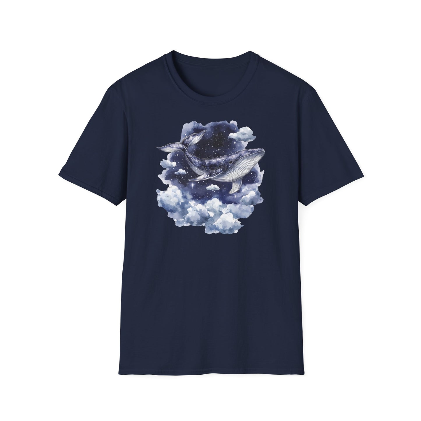 DONNA Nr. 17 // Whimsical Cloud and Bird Unisex Softstyle T-Shirt, Nature Tee, Gift for Dreamers, Casual Wear, Eco-Friendly Fashion, Unique Graphic Shirt