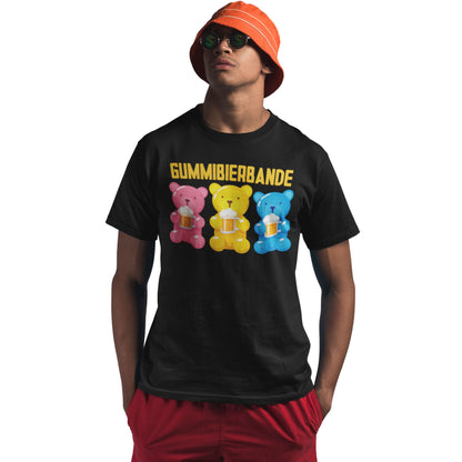 T-Shirt „Gummibierbande“ – Lustiges Partyshirt für Unisex | Wortwitz & Bier-Motiv für Ballermann, Hausparty & Kneipe
