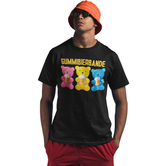 T-Shirt „Gummibierbande“ – Lustiges Partyshirt für Unisex | Wortwitz & Bier-Motiv für Ballermann, Hausparty & Kneipe