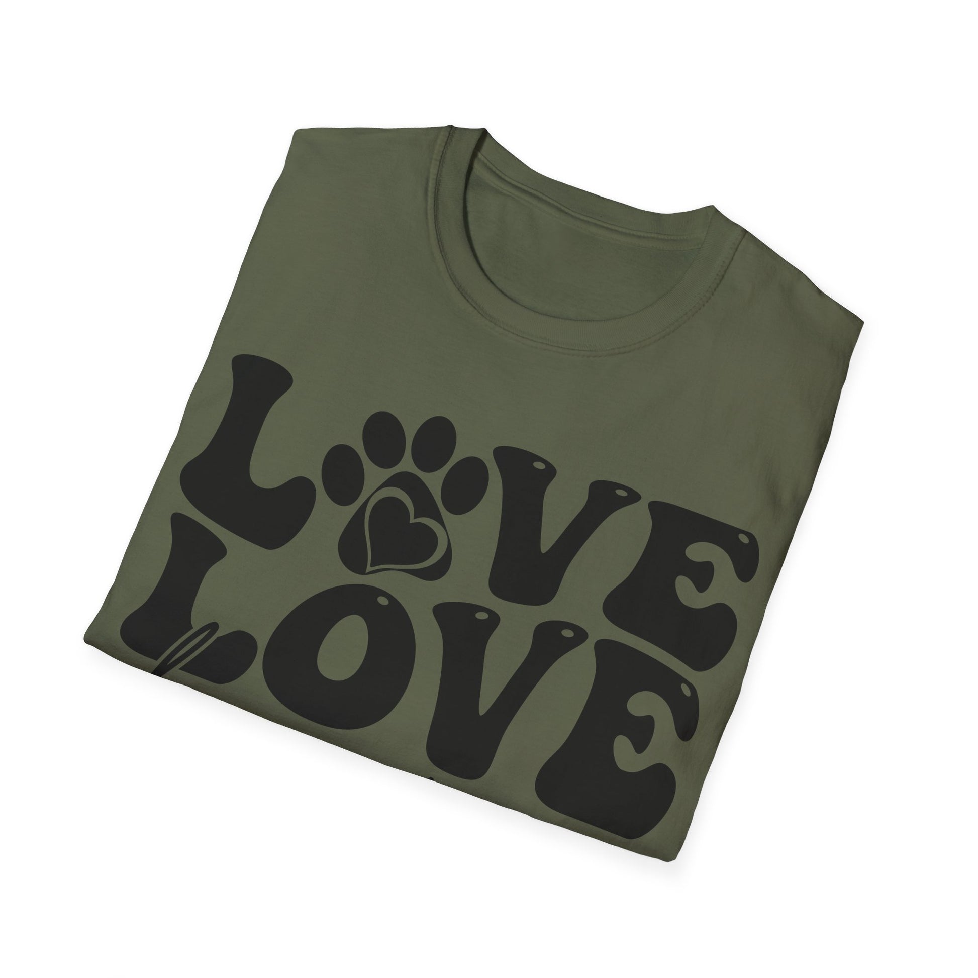 T-Shirt gefalten mit Druck 