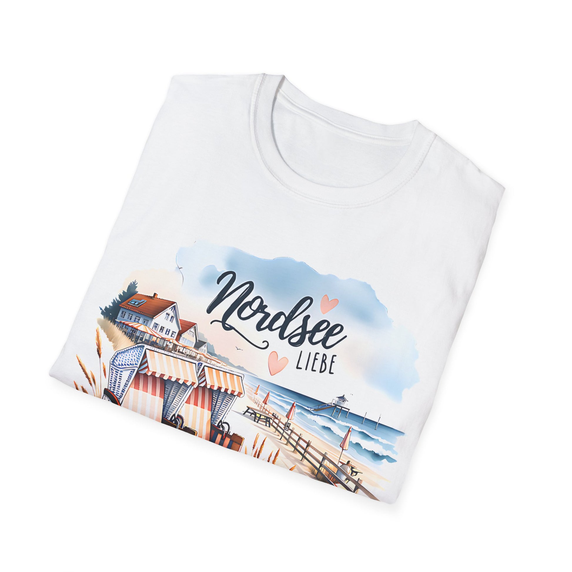 Damen T-Shirt Nordsee Liebe – Maritimes Design - Strandmotiv