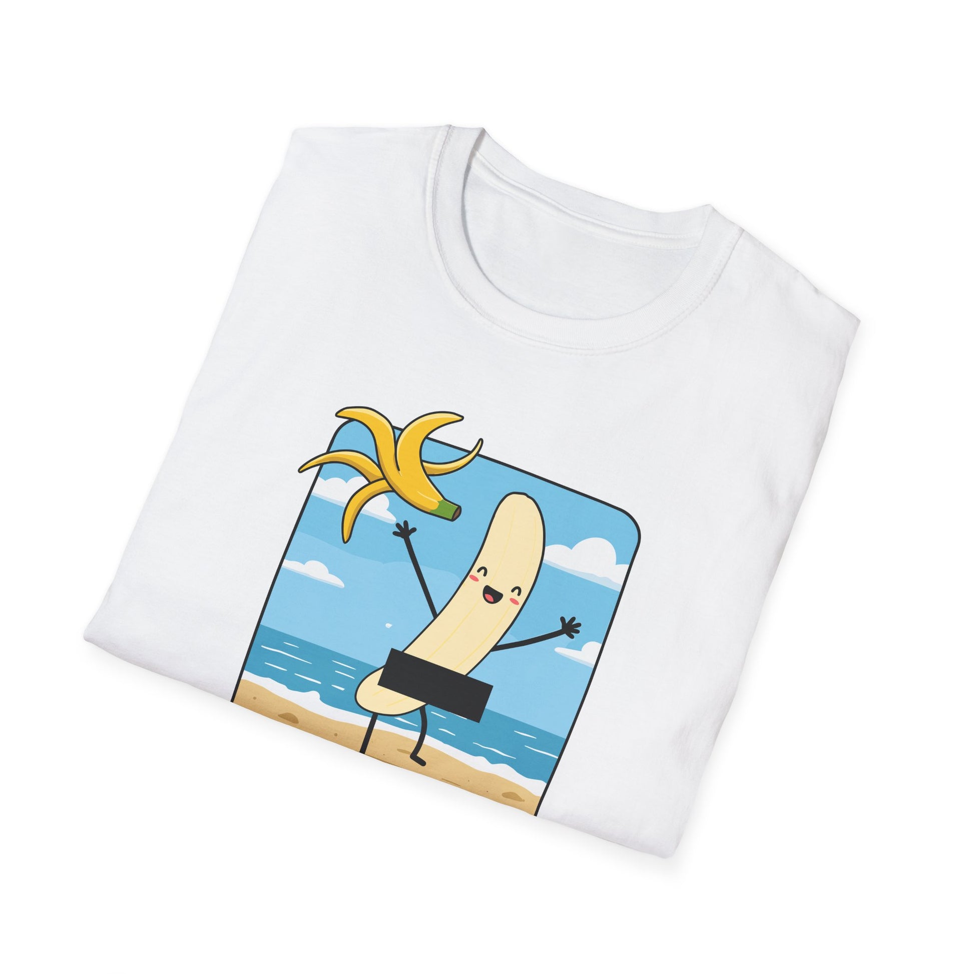 weißes gefaltenes T-shirt mit Aufdruck