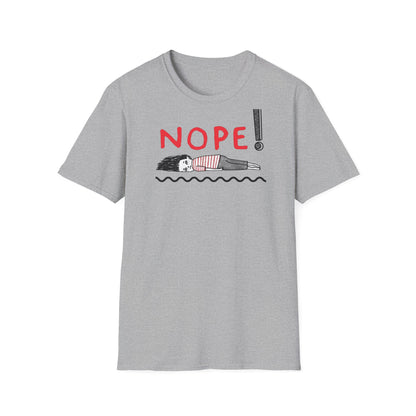 NOPE T-Shirt – weißes Statement Shirt für Damen

Lustiges NOPE Shirt in Grau – Unisex Statement Outfit