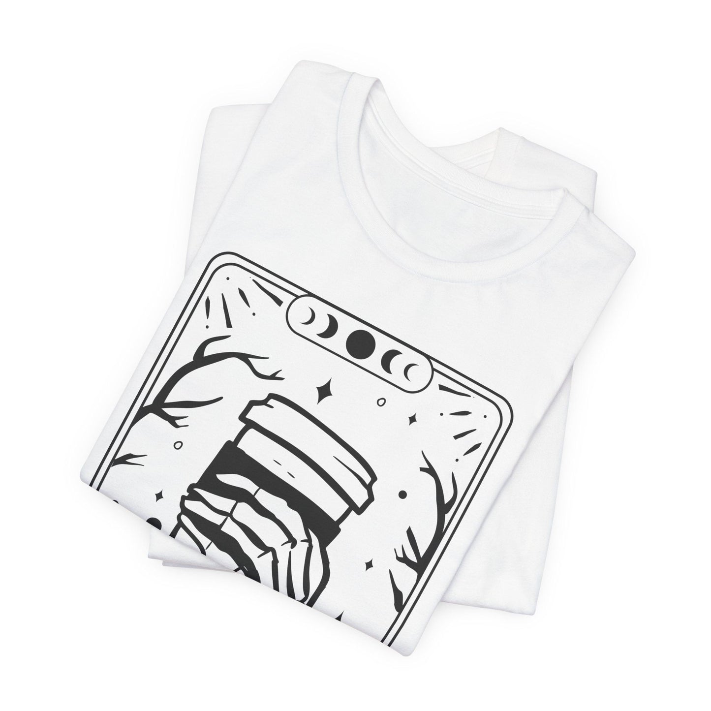 Tarot T-Shirt The Coffee – Mystisches Kaffee Shirt im Karten-Design – Okkultes Funshirt Unisex
