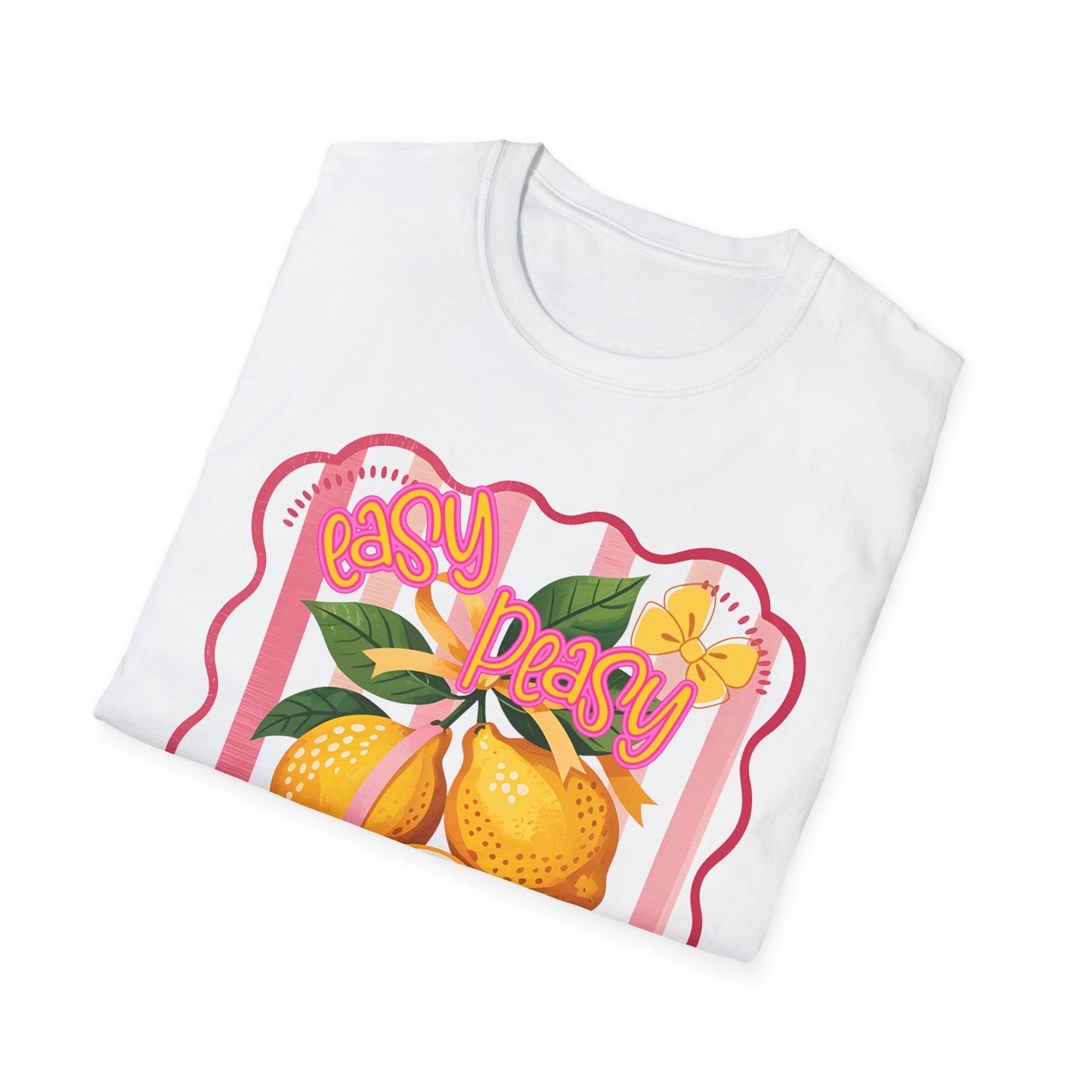 Lemon T-Shirt „Easy Peasy Lemon Squeezy“ – Sommerliches Zitrus-Design mit Retro-Vibes