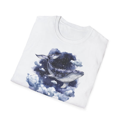 DONNA Nr. 17 // Whimsical Cloud and Bird Unisex Softstyle T-Shirt, Nature Tee, Gift for Dreamers, Casual Wear, Eco-Friendly Fashion, Unique Graphic Shirt