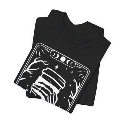 Tarot T-Shirt The Coffee – Mystisches Kaffee Shirt im Karten-Design – Okkultes Funshirt Unisex