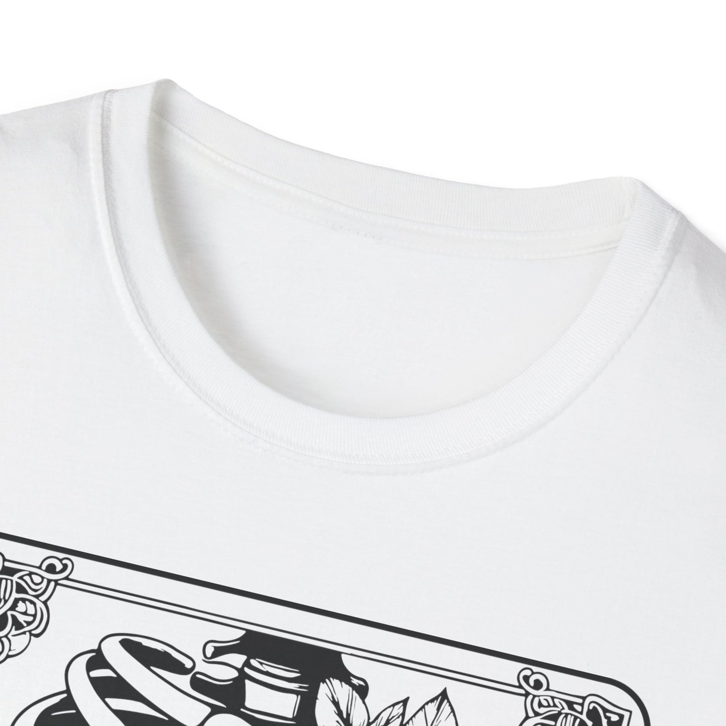 Mental Health T-Shirt Unisex – Tarot Skelett mit Rosen | Statement Shirt für Achtsamkeit & Selbstfürsorge