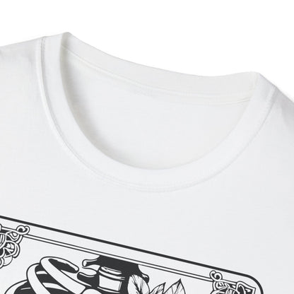 Mental Health T-Shirt Unisex – Tarot Skelett mit Rosen | Statement Shirt für Achtsamkeit & Selbstfürsorge