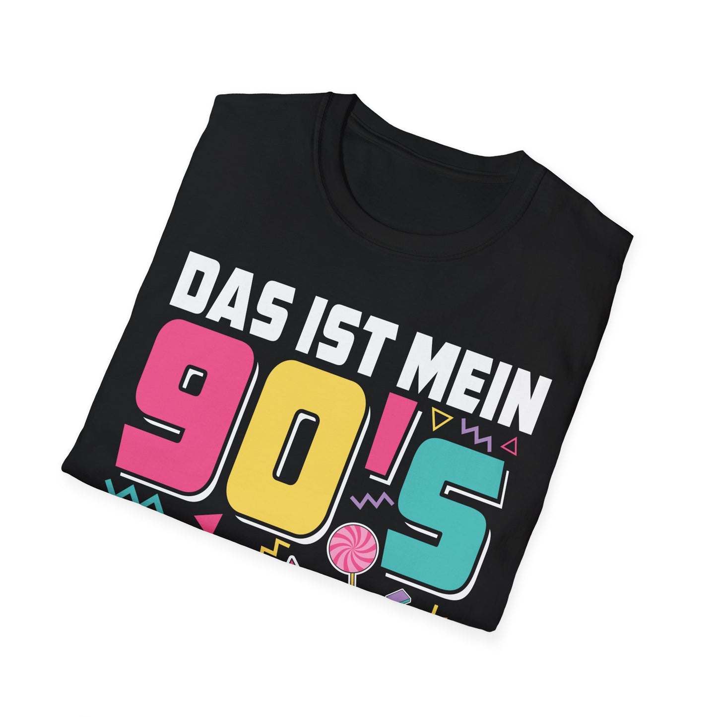 90er Jahre Kostüm T-Shirt – Buntes Retro Funshirt für Mottoparty & Festival