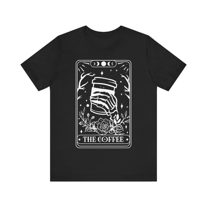 Tarot T-Shirt The Coffee – Mystisches Kaffee Shirt im Karten-Design – Okkultes Funshirt Unisex