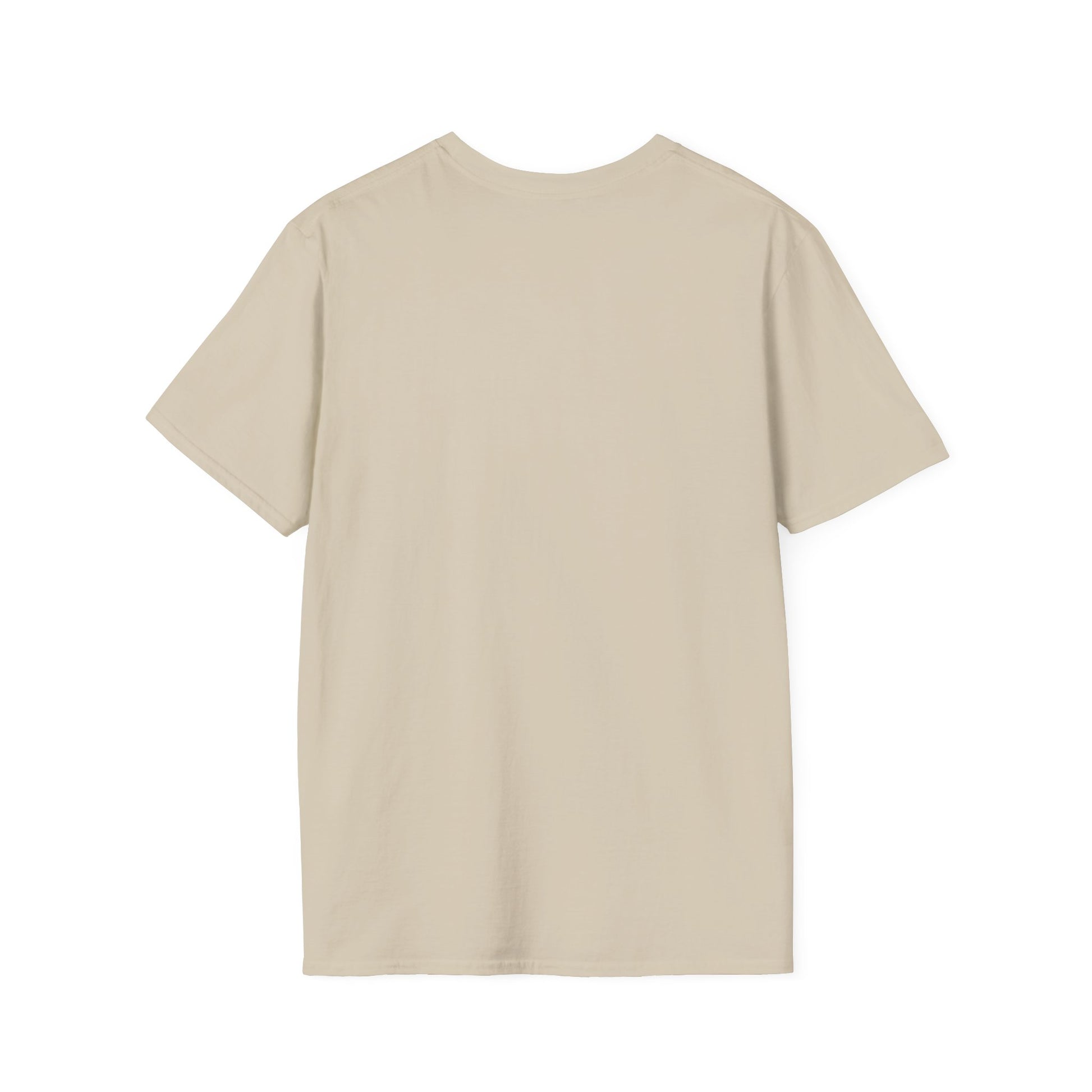 Rückenansicht Sand Farbend Shirt ohne Druck