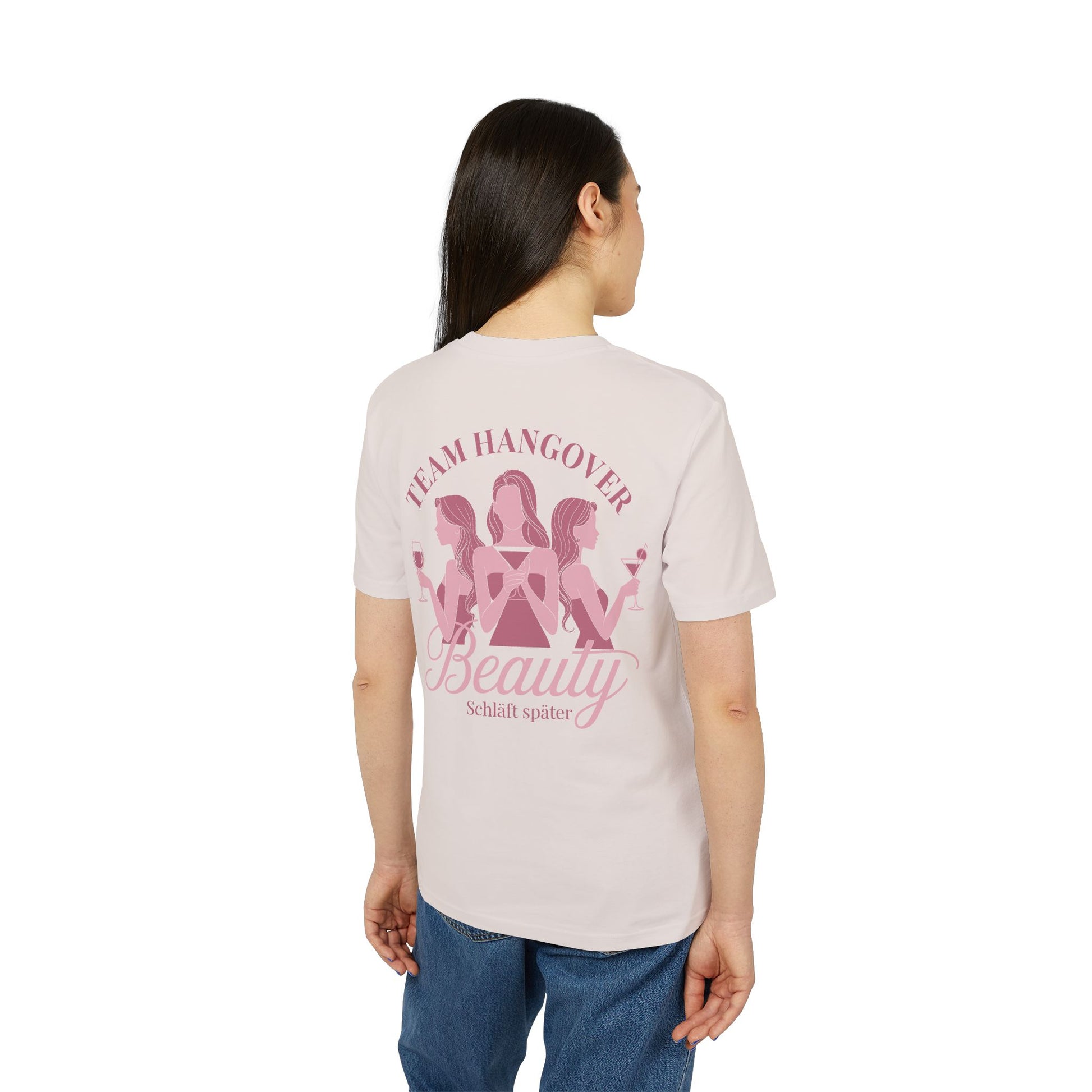 Team Hangover Beauty schläft später – Partyshirt für Mädelsabende, Ballermann und Girls Nights – erhältlich in Vintage Weiß