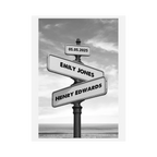 Personalisiertes Poster mit Namen & Datum – 4 Größen