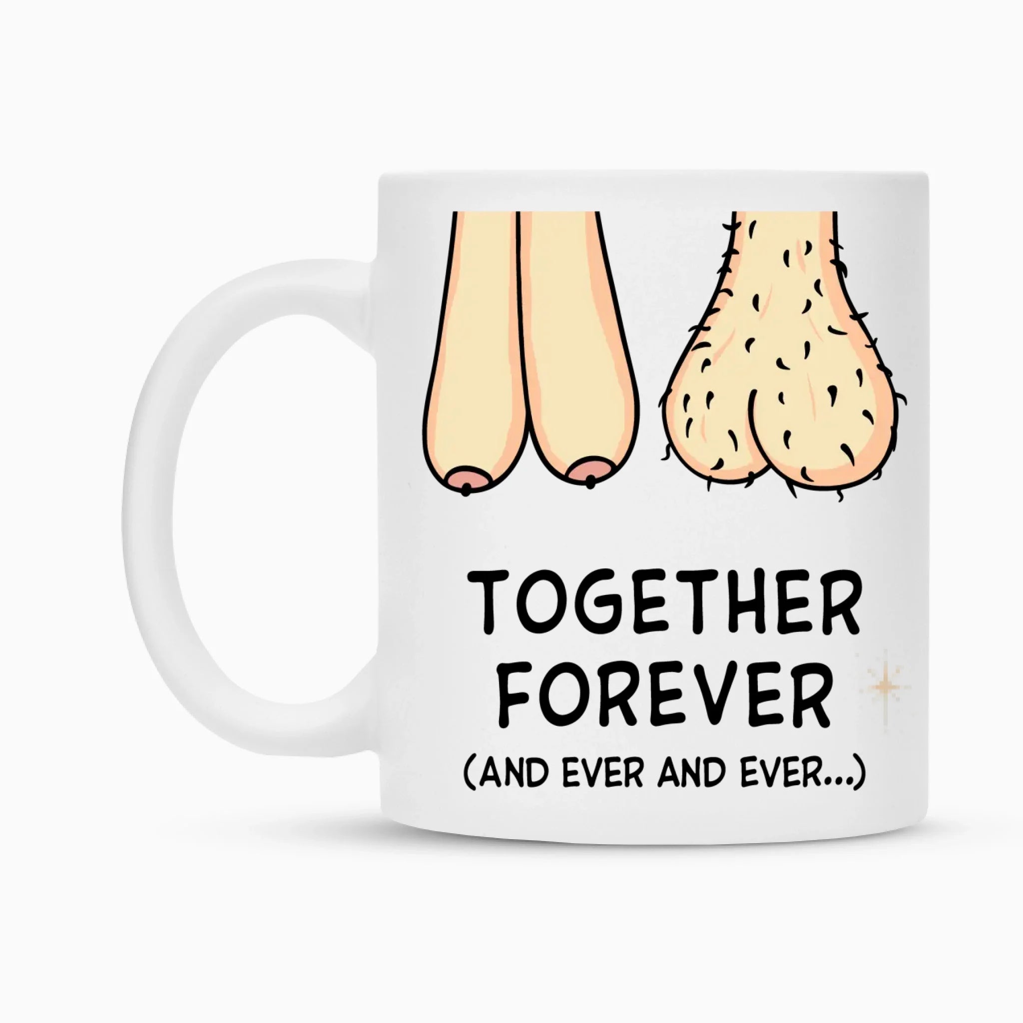 Witzige Partnertasse mit Foto – Together Forever Design
