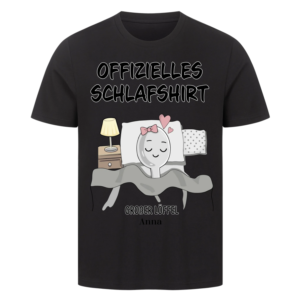 Partner Schlafshirt Set – Großer & kleiner Löffel mit Namen