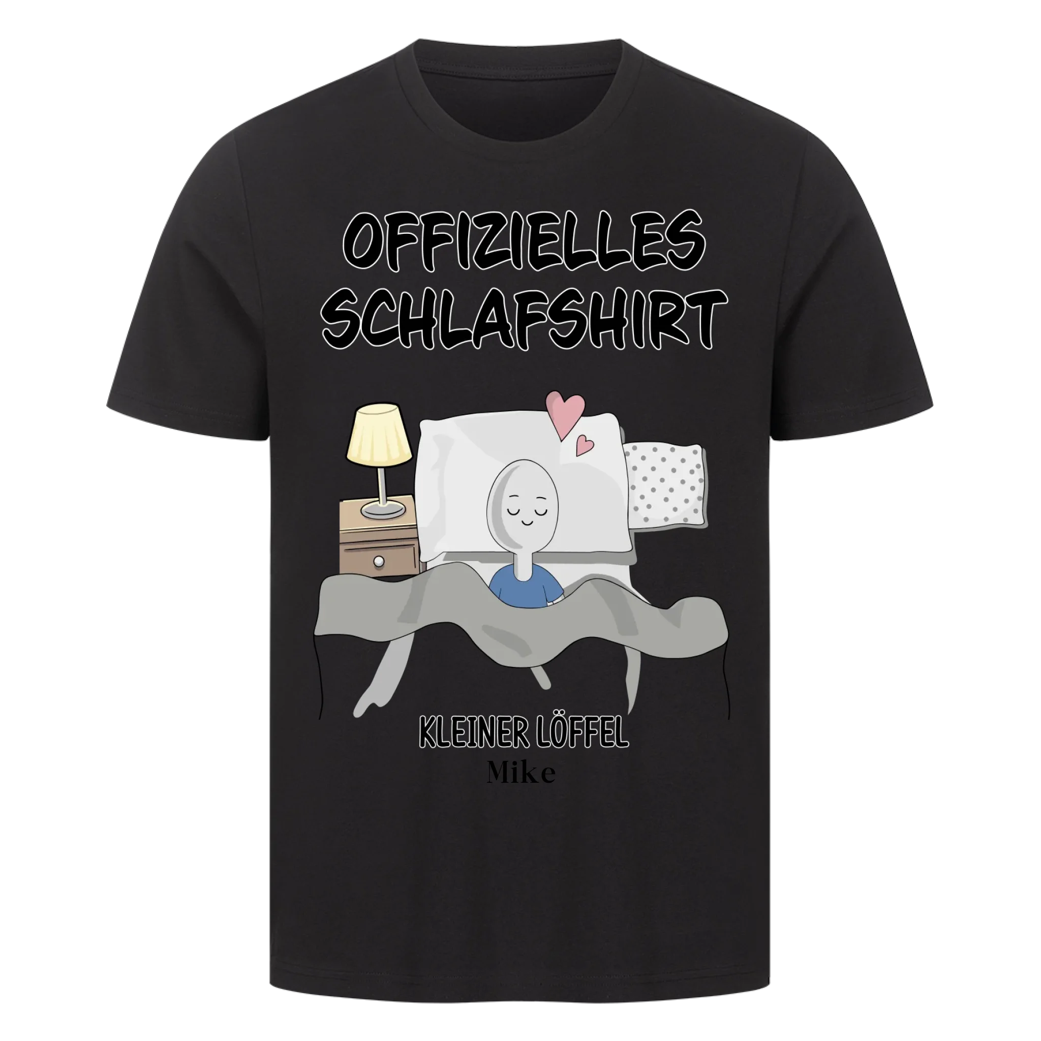 Partner Schlafshirt Set – Großer & kleiner Löffel mit Namen