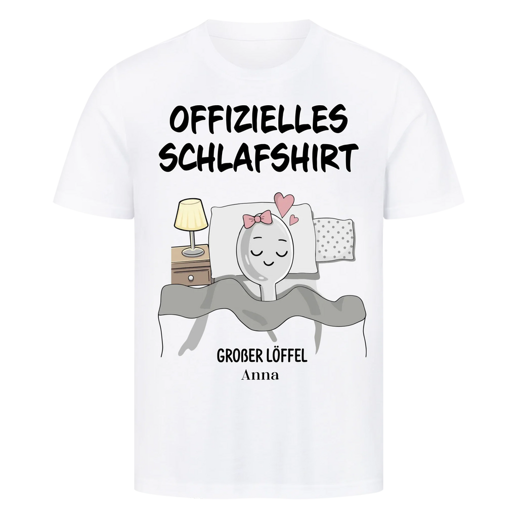Partner Schlafshirt Set – Großer & kleiner Löffel mit Namen