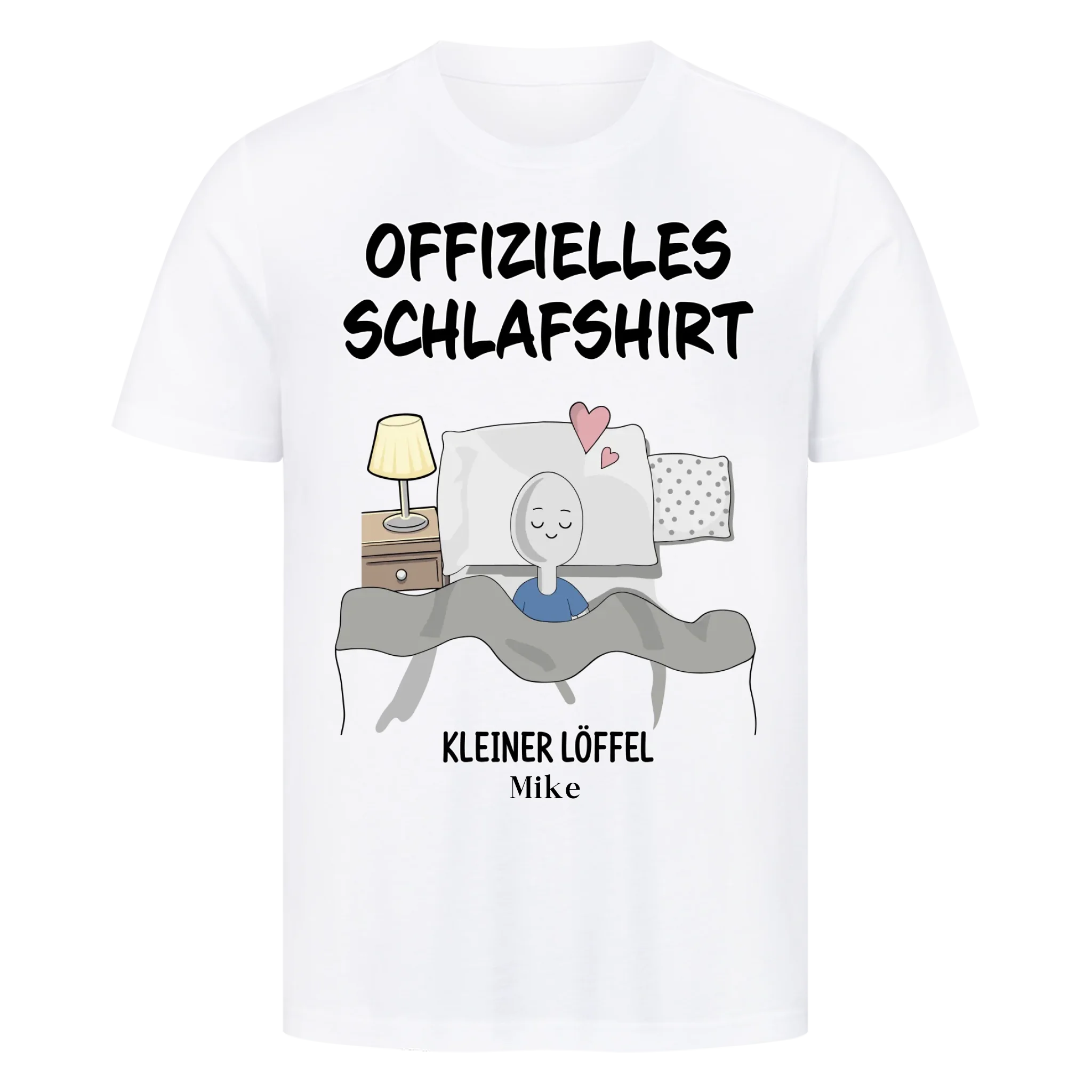 Partner Schlafshirt Set – Großer & kleiner Löffel mit Namen