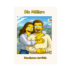 Gelbes Comic-Poster mit deinem Foto & Wunschtext