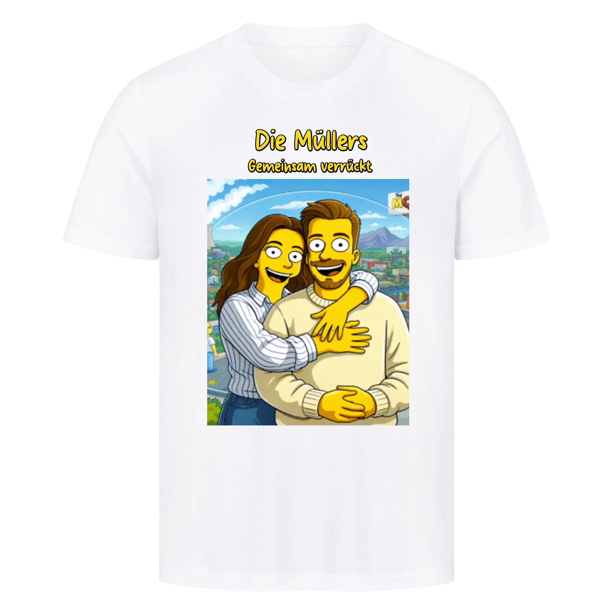Comic T-Shirt mit Foto – Werde zur gelben Cartoon-Figur