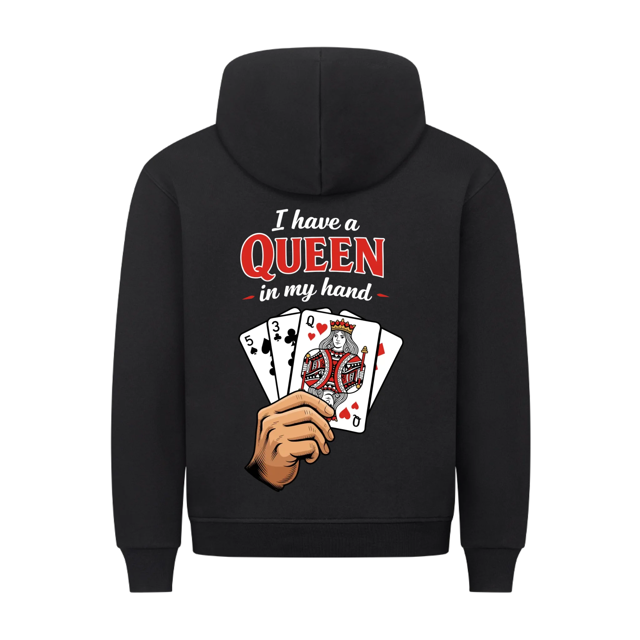 Matching Hoodie Set – King & Queen Karten-Motiv + Initiale