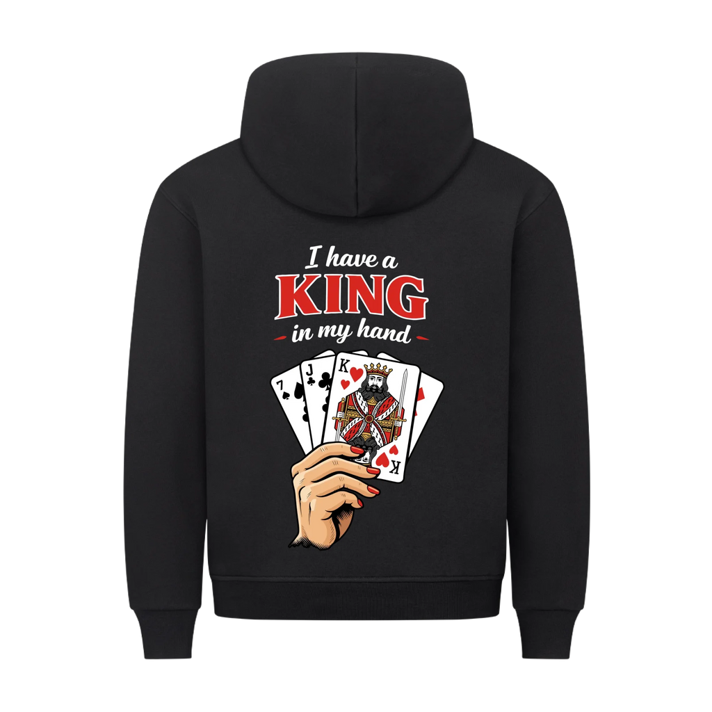 Matching Hoodie Set – King & Queen Karten-Motiv + Initiale