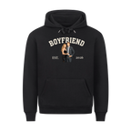 Girlfriend & Boyfriend Hoodie mit eigenem Bild als Comic und Datum personalisiert