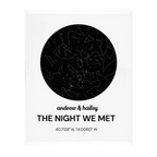 Sternenkarte auf Glas – personalisierter Aufsteller mit Datum