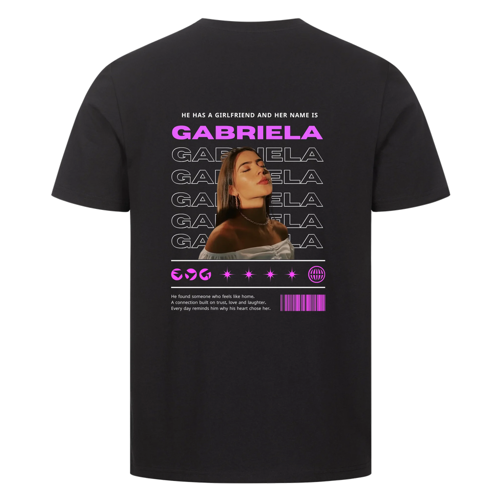 Personalisiertes T-Shirt mit Name & Foto der Freundin