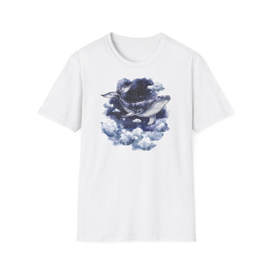 DONNA Nr. 17 // Whimsical Cloud and Bird Unisex Softstyle T-Shirt, Nature Tee, Gift for Dreamers, Casual Wear, Eco-Friendly Fashion, Unique Graphic Shirt