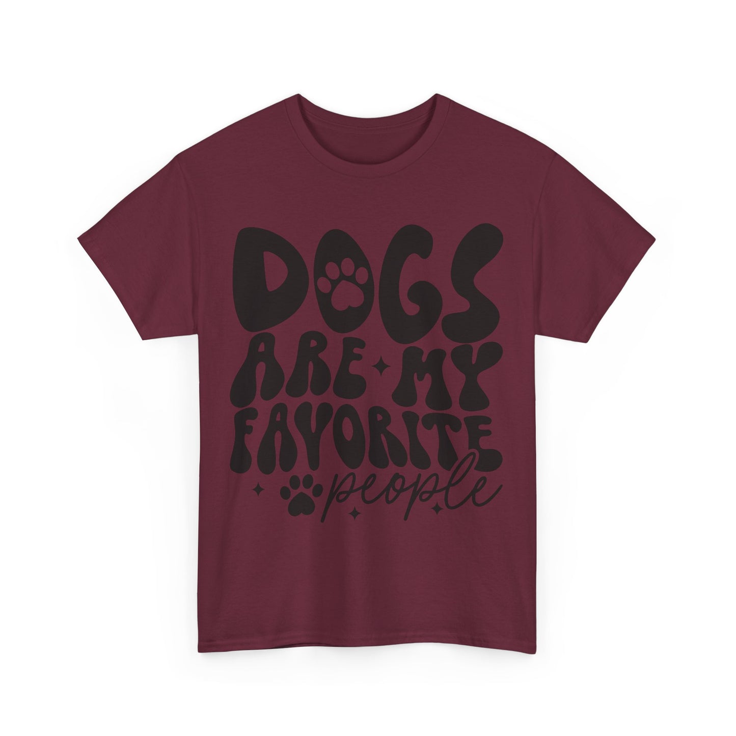 Weißes Hunde Sprüche Shirt „Dogs Are My Favorite People“ für Damen & Herren